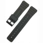12mm Universal Watch Silicone Strap Replacement Band- Black