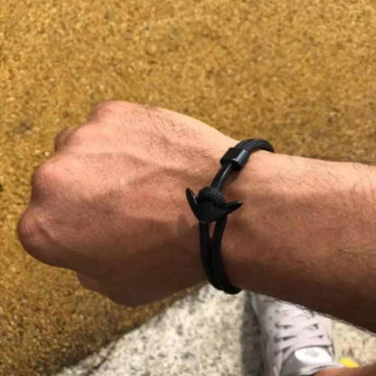 Custom Hand Fashion Nylon Rope Anchor Clasp Bracelet- S/M