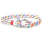 Custom Hand Fashion Nautical Nylon Rope Shackle Clasp Bracelet - Rainbow
