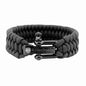 Heavy-Duty Paracord Outdoor Survival Emergency Bracelet- Black