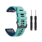 Quick Release Silicone band for Garmin Fenix 5/6/935/945/S60 (22mm) Frost Blue & Blue