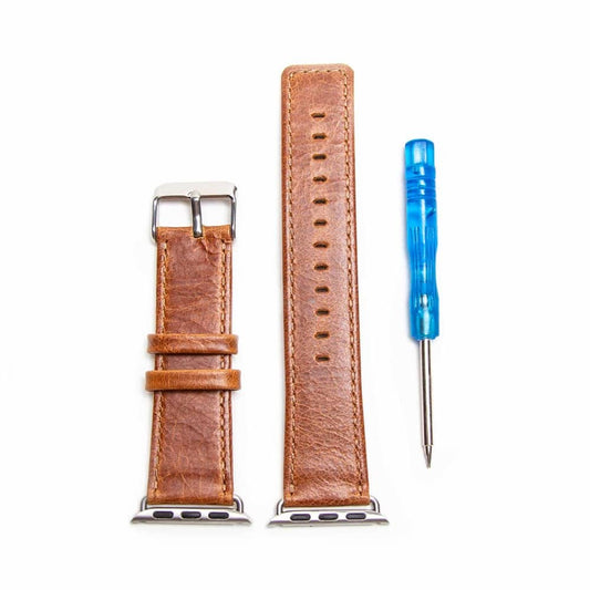 38/40/41mm Apple Watch Leather Strap  - Light Brown