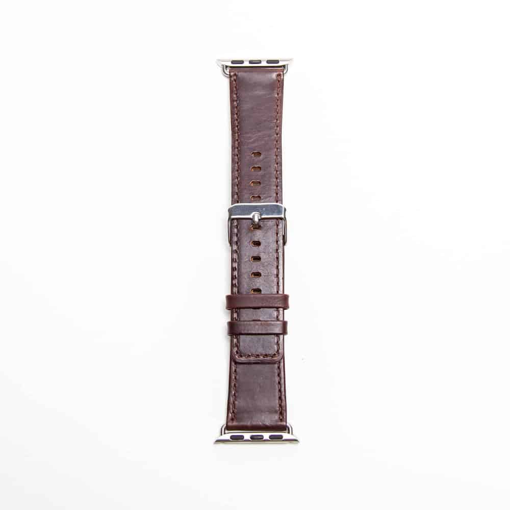 Leather Strap for 42/44/45/49mm Apple Watch- Dark Brown