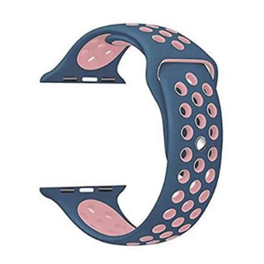 Silicone Strap for 38/40/41mm Apple watch (S/M) - Navy & Pink