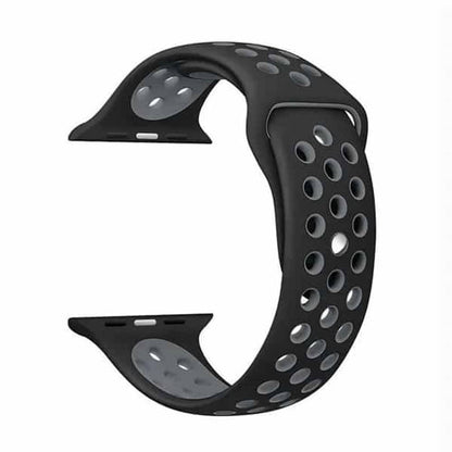 Silicone Strap for 38/40/41mm Apple Watch(M/L) - Black & Grey