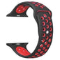 Silicone Strap for 38/40/41mm Apple Watch(M/L) - Black & Red