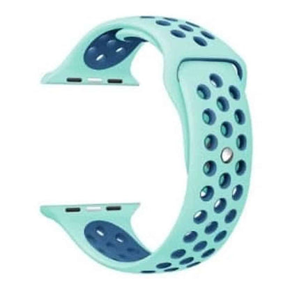 Silicone Strap for 38/40/41mm Apple Watch (M/L) - Frost Blue & Blue