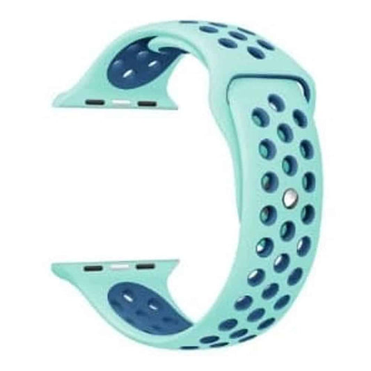 Silicone Strap for 38/40/41mm Apple Watch (M/L) - Frost Blue & Blue