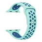 Silicone Strap for 38/40/41mm Apple Watch (M/L) - Frost Blue & Blue