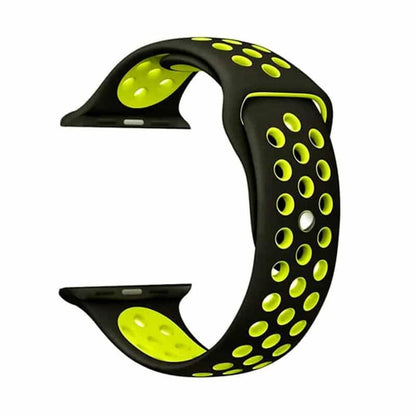 Silicone Strap for 38/40/41mm Apple Watch (S/M) - Black & Yellow