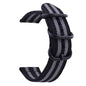 20mm Universal watch replacement nylon strap - Black & grey