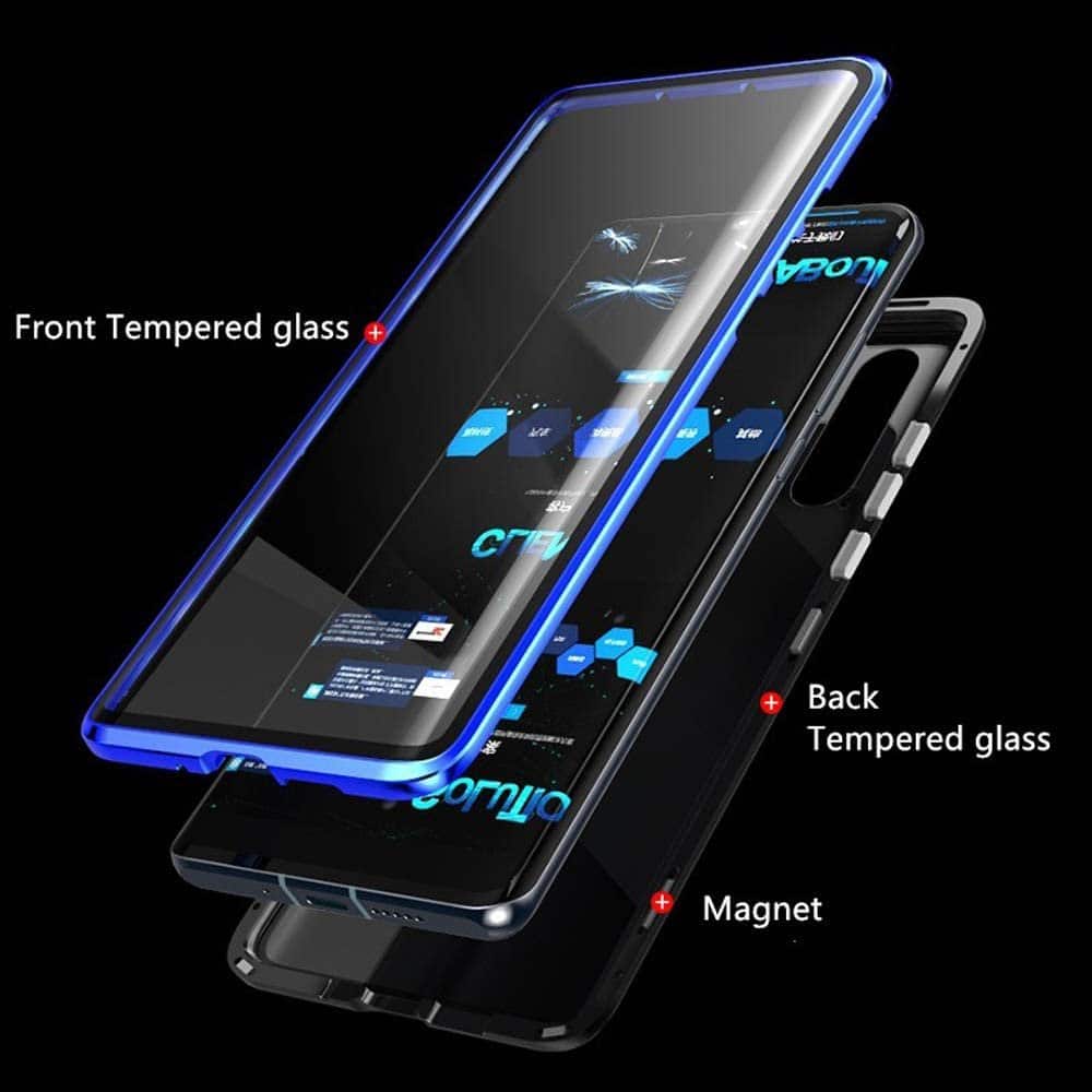 Replacement Magnetic Metal Tempered Glass Case for Huawei P30
