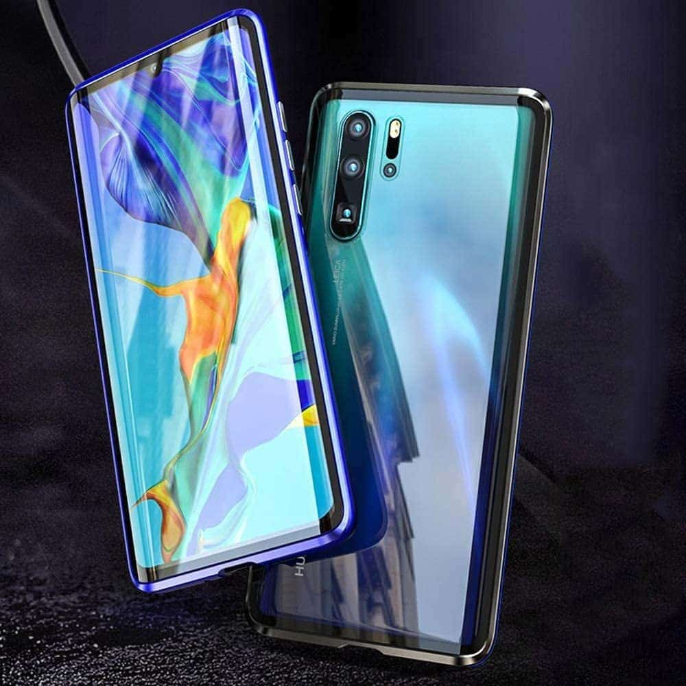 Replacement Magnetic Metal Tempered Glass Case for Huawei P30
