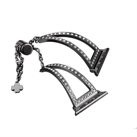 Jewelry Bracelet Strap for 42/44/45/49mm Apple Watch - Black