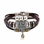 I Love Jesus Charm Unisex Steel & Leather Bracelet- M/L