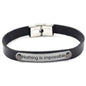 Unisex "Nothing Is Impossible" PU Vegan Leather Bracelet- M/L