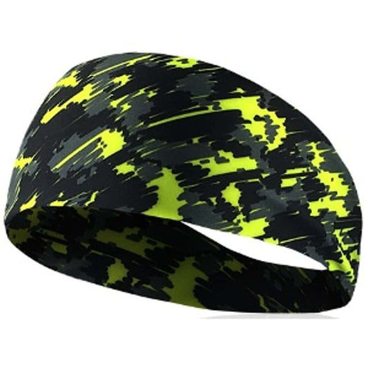 Sports Sweat Head Band/Buff for Yoga, Running, Cycling - Yellow
