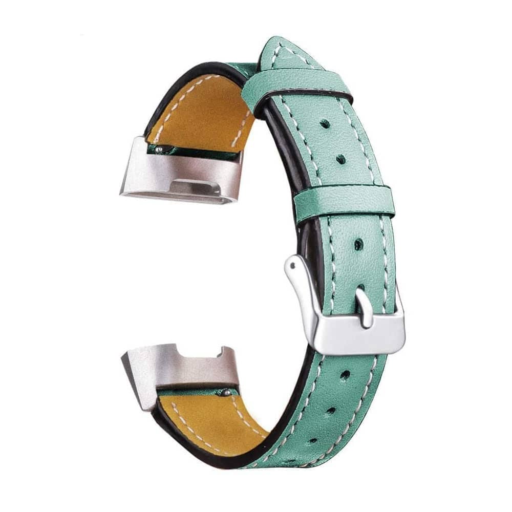 PE Leather Strap for Fitbit Charge 3/4, Sense  - Frost Green