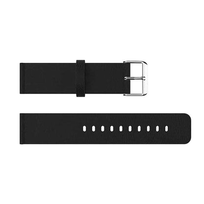 PU Vegan Leather Strap for Fitbit Versa/ Versa 2 - Black - M/L