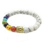 Crystal Rock 7-Chakra Healing Reiki Buddha Charm Bracelet