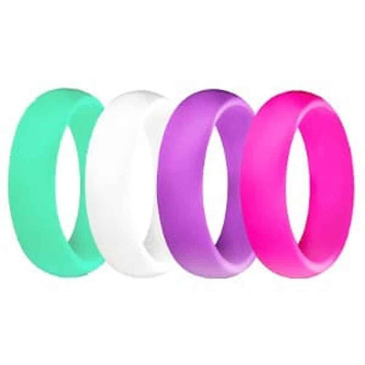 Silicone Ring Set of 4 Size USA 9 RSA S (5.7mm width)