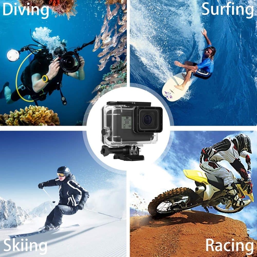 Action Mounts Waterproof Shell Housing with Base & Screw for GoPro Hero 5