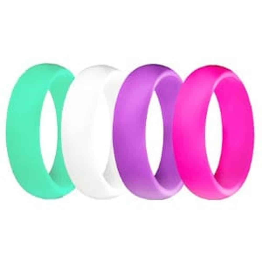 Silicone Ring Set of 4 Size USA 6 RSA L- (5.7mm width)