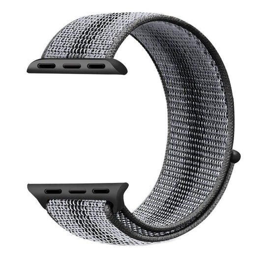 Velcro Nylon Strap for 42/44/45/49mm Apple Watch- Black & Grey