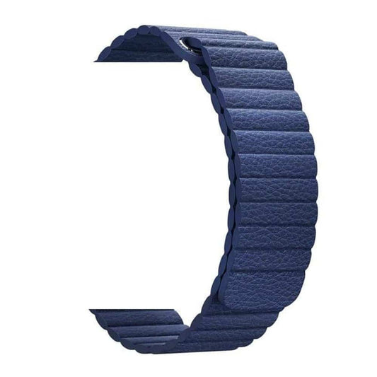 PU Vegan Leather Magnetic Strap for Apple 38/40/41mm  - Blue