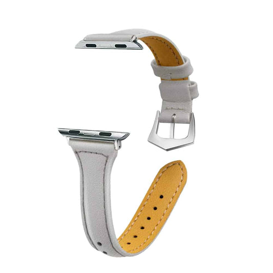 T shape Leather Strap for 38/40/41mm Apple Watch - Grey