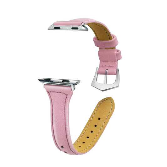 T shape Leather Strap for 38/40/41mm Apple Watch - Pink