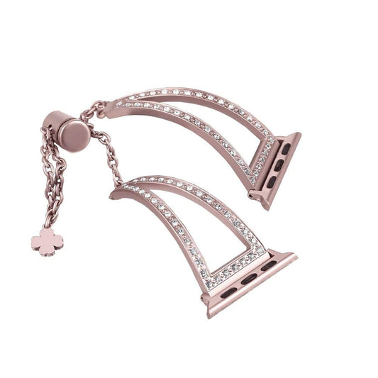 Jewelry Bracelet Strap for 42/44/45/49mm Apple Watch - Rose