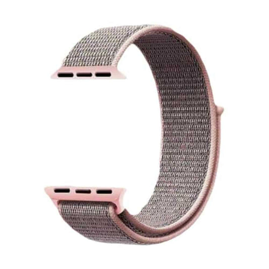 Velcro Nylon Strap for 42/44/45/49mm Apple Watch- Pink Sand