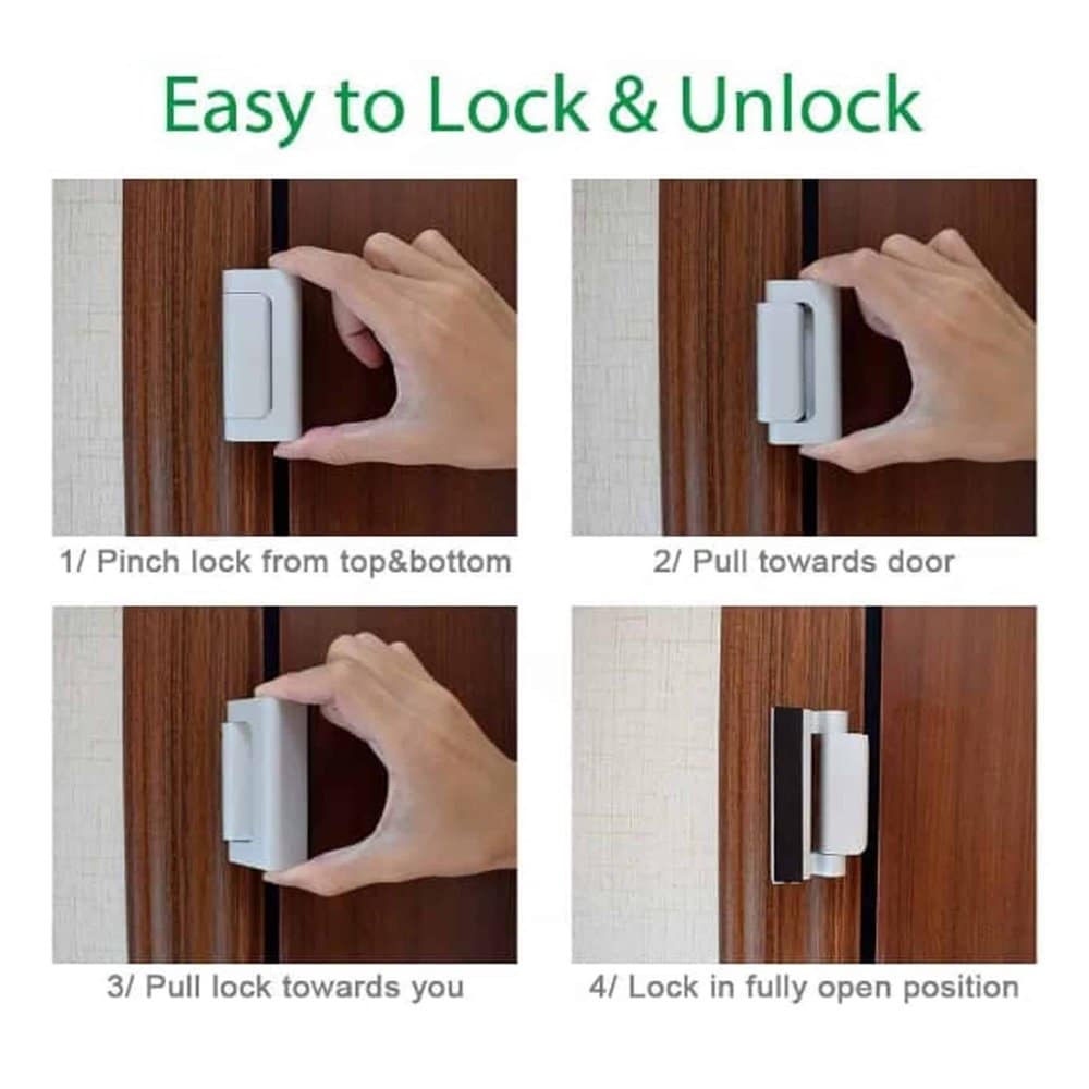 Easy Install Childproof Home Security Reinforced Door Lock x 2 Combo