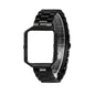 Stainless Steel Strap w/Metal Frame for Fitbit Blaze - Black + Link removal tool