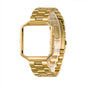 Stainless Steel Strap w/Metal Frame for Fitbit Blaze - Gold + Link removal tool