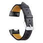 PE Leather Strap for Fitbit Charge 3/4, Sense  - Black