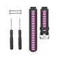 Silicone Strap for Garmin Forerunner 220/ 230/ 235/ 620/ 735- Black & Pink