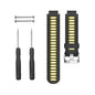 Silicone Strap for Garmin Forerunner 220/ 230/ 235/ 620/ 735- Black & Yellow