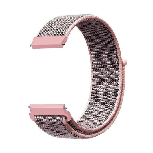 Nylon Strap for Garmin Vivoactive 3/Venu/Forerunner 245/645/Suunto Fitness/Polar Ignite - Pink