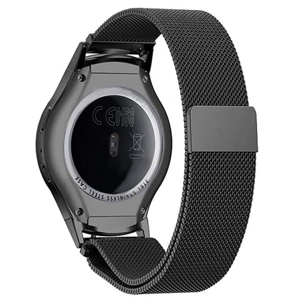 20mm Milanese Steel Strap for Samsung Gear SM-R720- Black