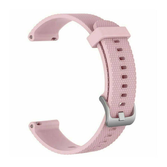 Silicone Quick Release Strap for Garmin Vivoactive 3/Forerunner 245/645/Venu/Suunto Fitness/Polar Ignite - Pink