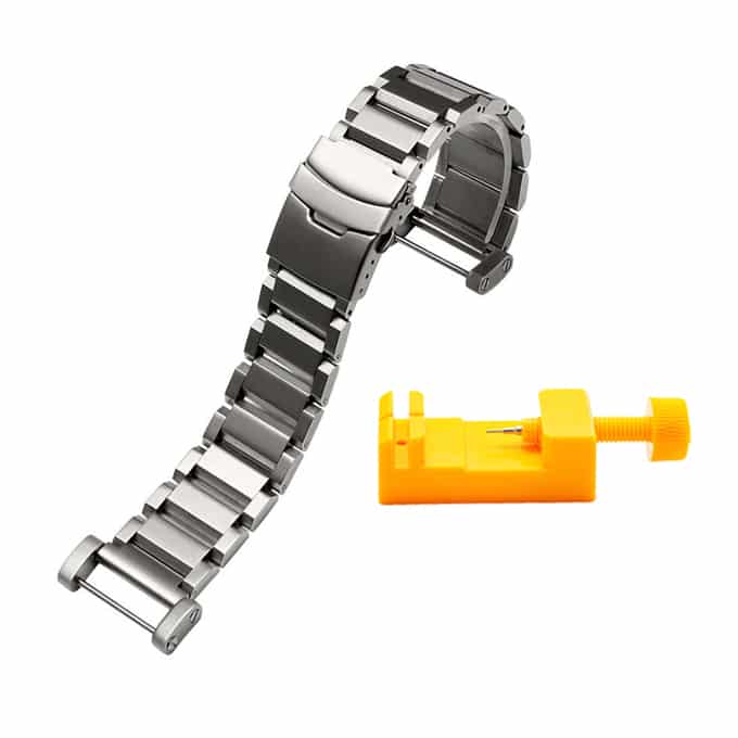 Stainless Steel Strap w/ Link Tool for Suunto Core- Silver