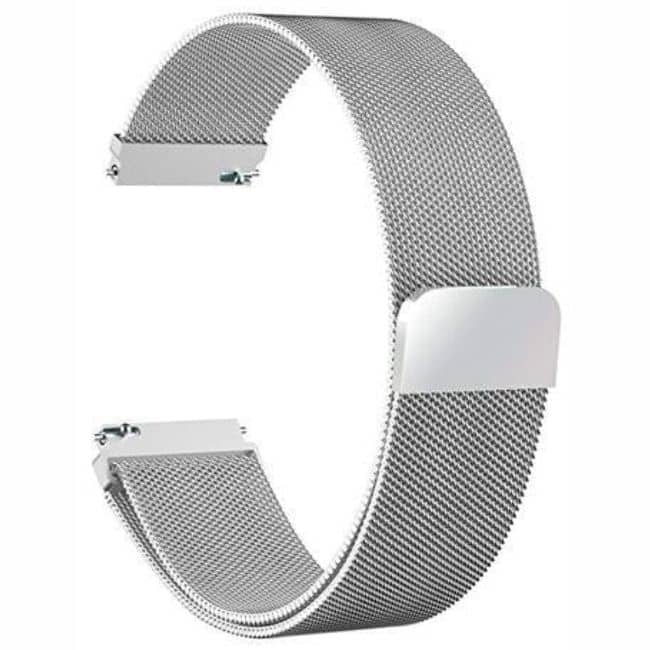 Universal 22mm Replacement Milanese Strap- Silver- S/M