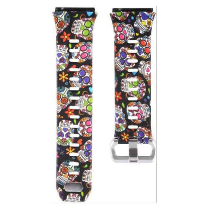 Replacement Silicone Strap for Fitbit Ionic- Colourful Skulls