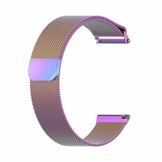 Stainless Steel Milanese Strap for Fitbit Versa- Rainbow- S/M