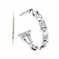 Fitbit Versa/Versa 2/Versa Lite x-design stainless steel rhinestone bracelet strap - Silver (S/M)