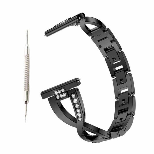 Stainless Steel Bracelet Strap for Fitbit Versa - Black