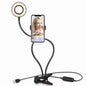 Lazy Bracket 2-in-1 Phone Holder & Selfie Light Desk Clamp