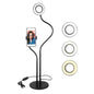 2-in-1 Selfie Ring LED Beauty Light Phone Holder Desk Stand
